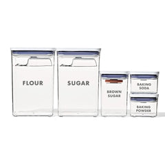8-Piece Prelabeled Baking POP Container Set