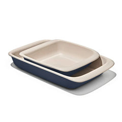 3 Qt Rectangular Stoneware Baking Dish - Storm Blue