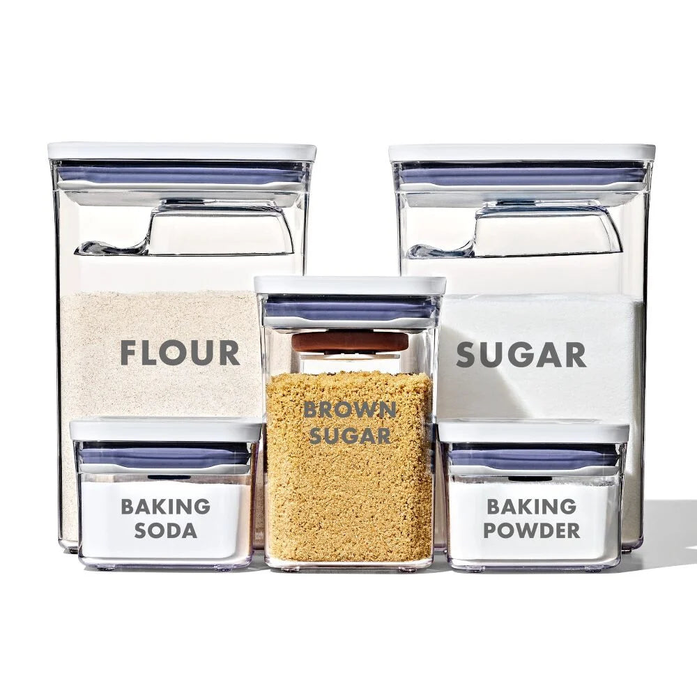 8-Piece Prelabeled Baking POP Container Set