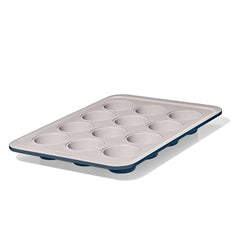 Non-Stick Pro Ceramic Coated Metal Bakeware 12 Cup Muffin Pan – Storm Blue