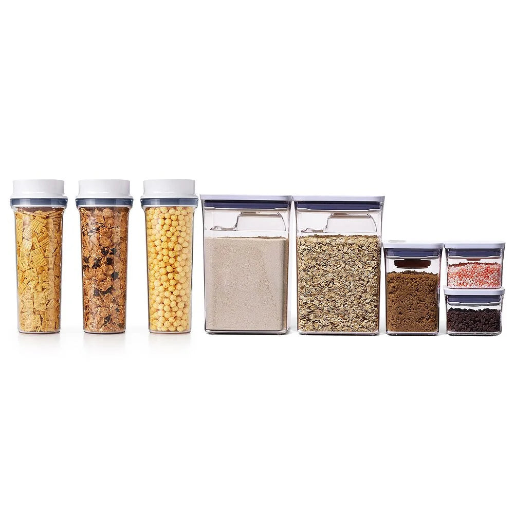 3 Piece Cereal Dispenser Set & 8-Piece POP Container Baking Set Bundle