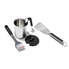 Grilling Basting Pot and Brush Set & Grilling Precision Turner Bundle